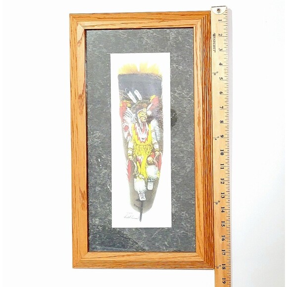 Native American Signed LE 4/200 Hopi Kachina Feather Painting Evans 18x10 HTF! - Picture 5 of 8